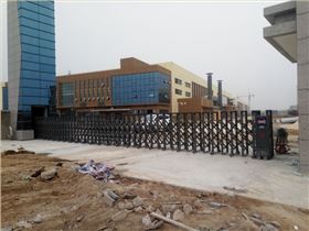 华捷盛电动伸缩门应用于新浦建设集团有限公司了