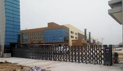 华捷盛电动伸缩门应用于新浦建设集团有限公司